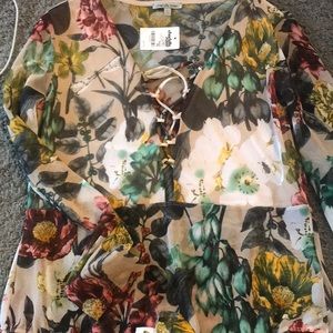 Nude floral bodysuit